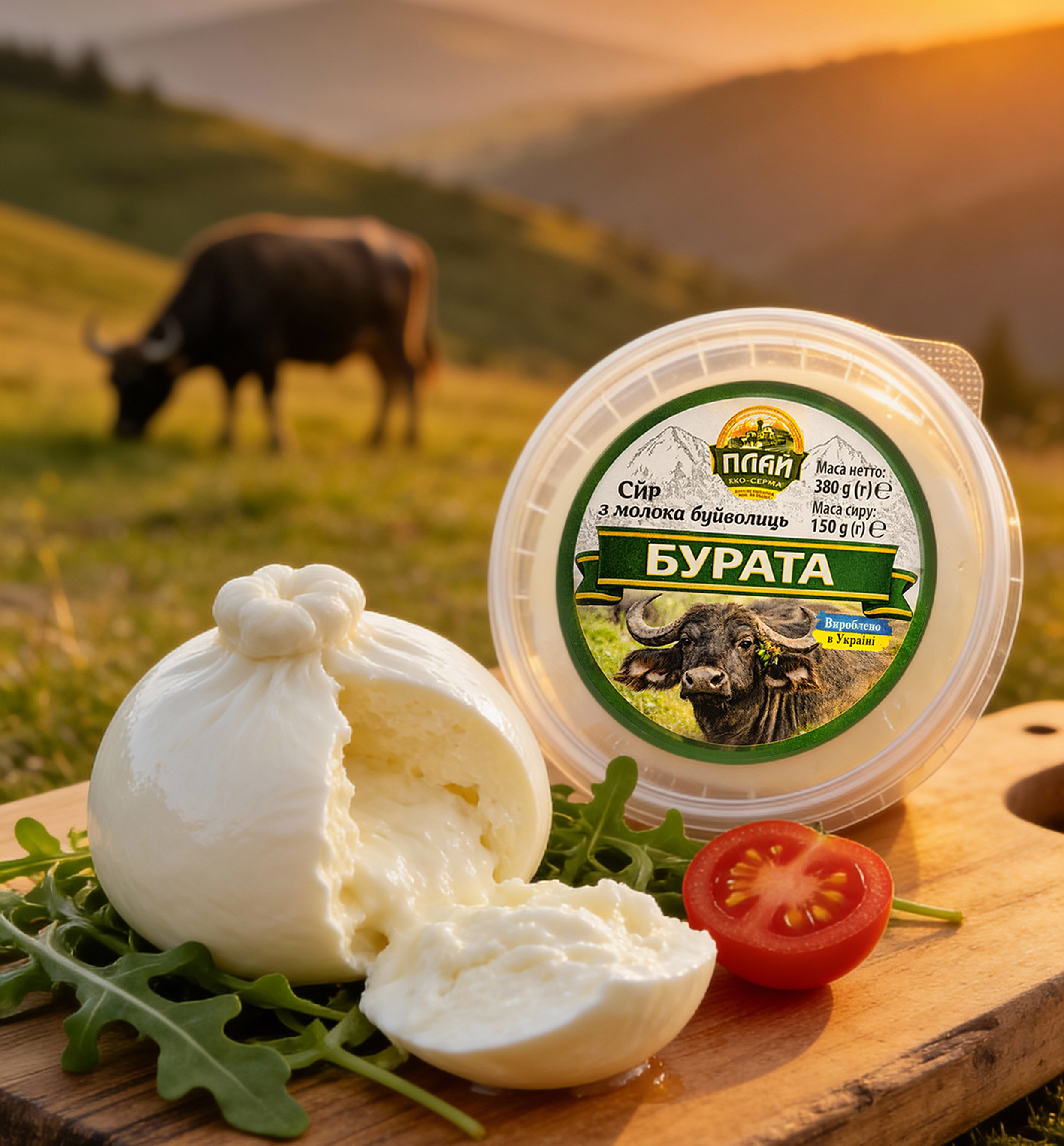 Сир Бурата з молока буйволиць 50%