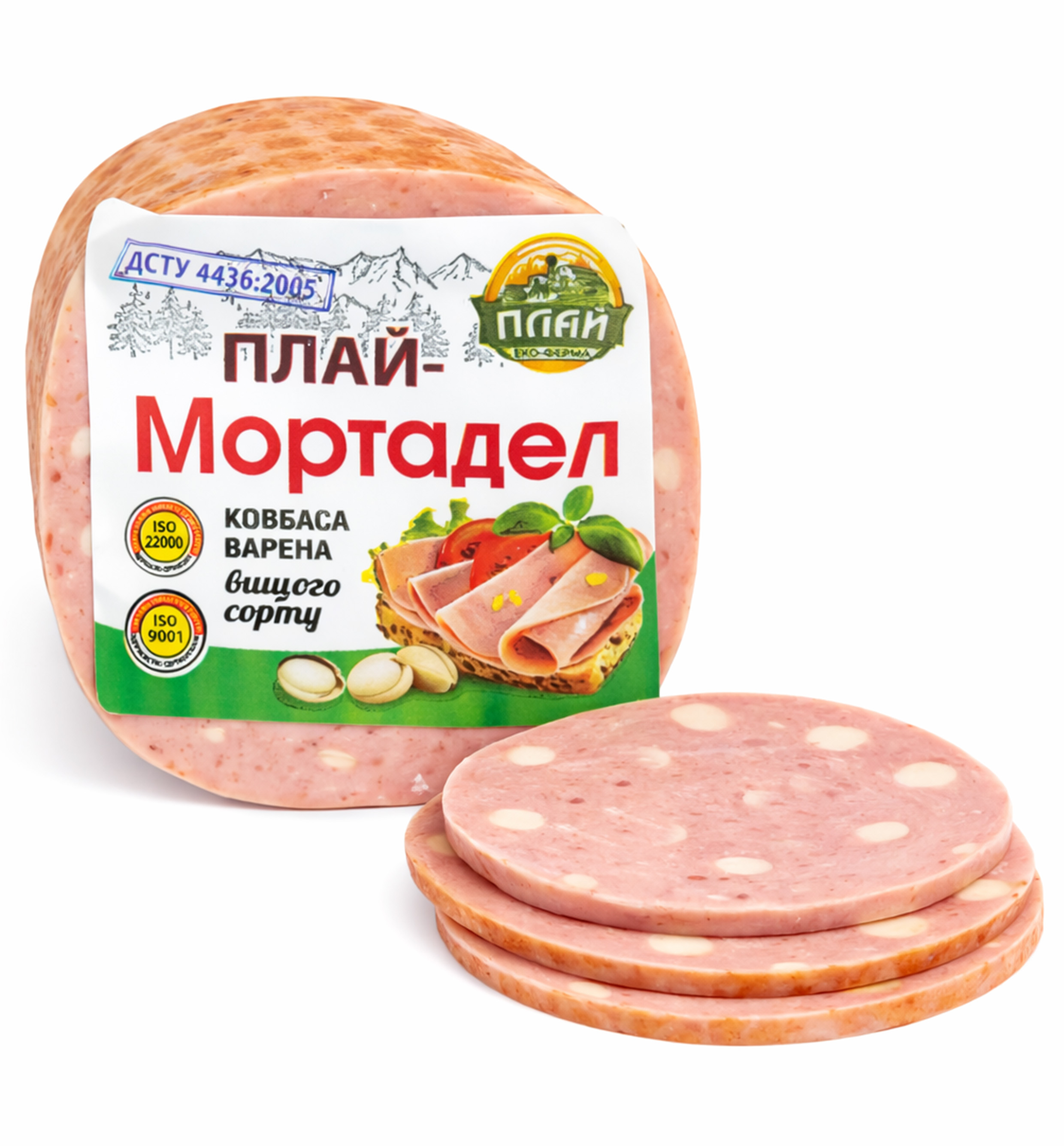 Ковбаса Плай-Мортадел з фісташками